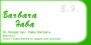 barbara haba business card